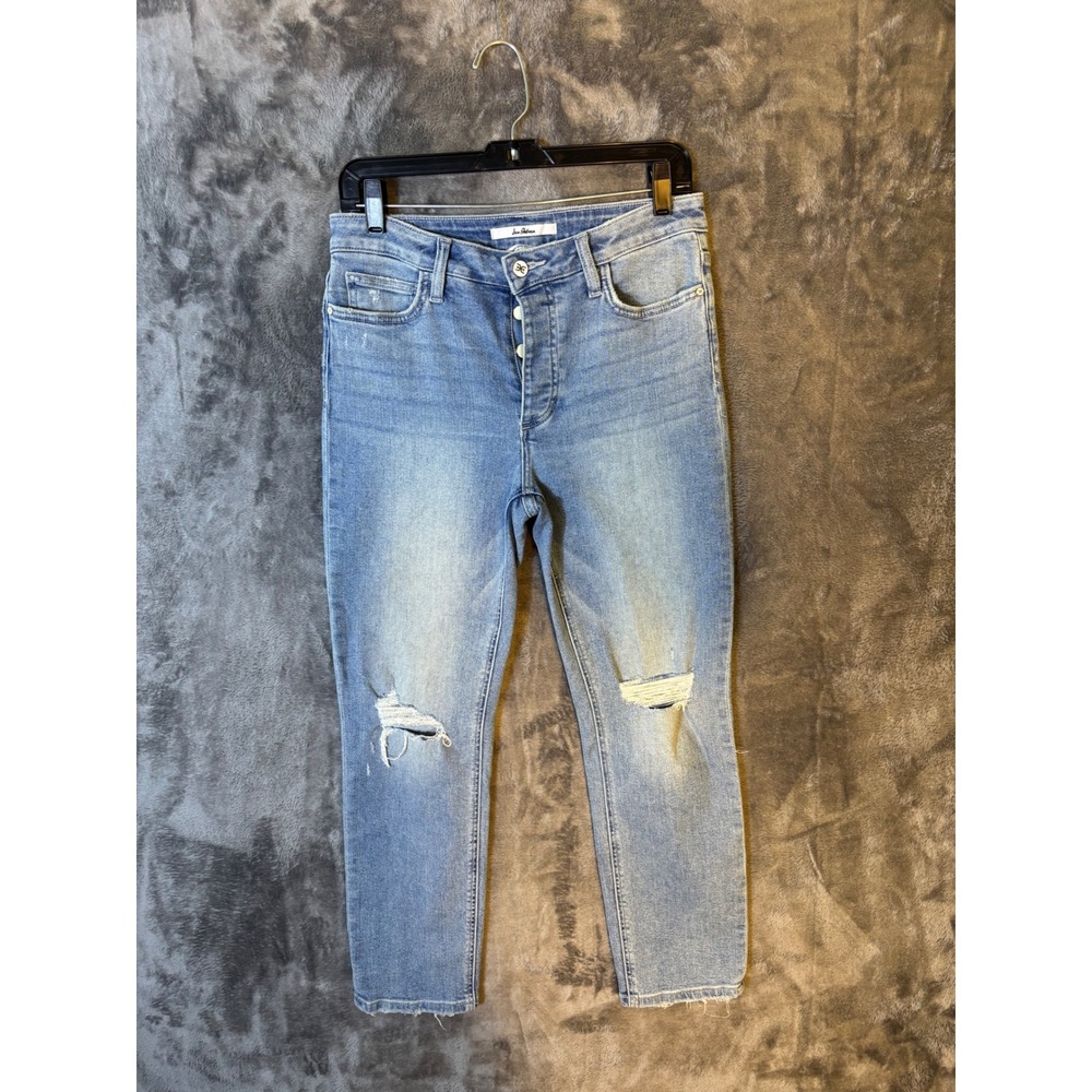 Joe's Jeans Womens High Rise Straight Distressed Light Wash Button Fly Size 29